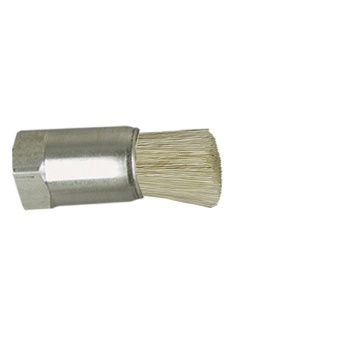 1/4" Diameter Body, Horse Hair Fill, .038" Orifice, Female Thread, Flow Thru Brush